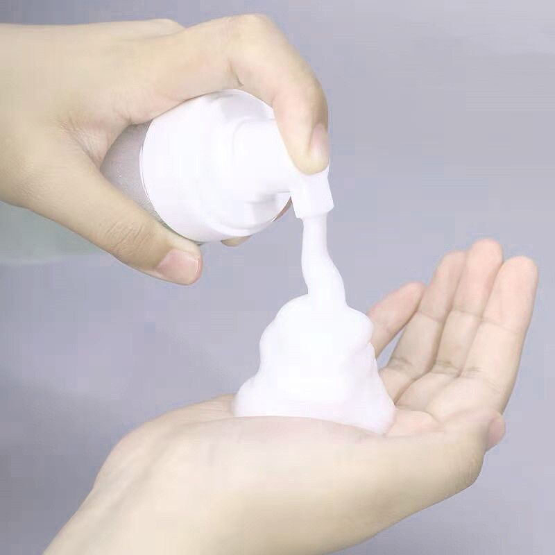 custom 80ml 100ml 150ml round PET foaming pump facial cleansing bottle - 图片 4